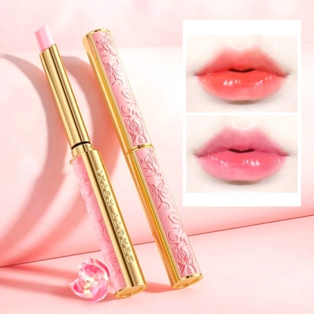 LIP MOISTURE BALM AND GLOSS. MOISTENS LIPS, protects, and adds a touch of color.